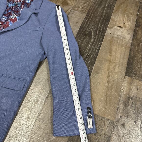 Johnny Bigg Men's Blue Venice Textured Stretch Blazer Size 46 NWT J221JK200 - Picture 2 of 15